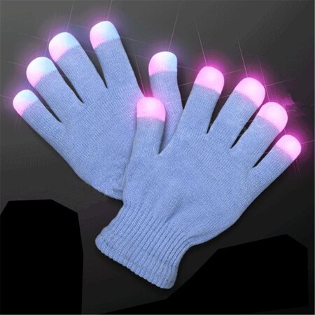 Endless Games Child Size Icy Blue Gloves with LEDs - White, Pink & Blue EN2797310
